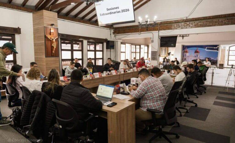 Sesión del Concejo de Rionegro donde se aprobaron los proyectos de acuerdo sobre alivios tributarios y política pública para las familias