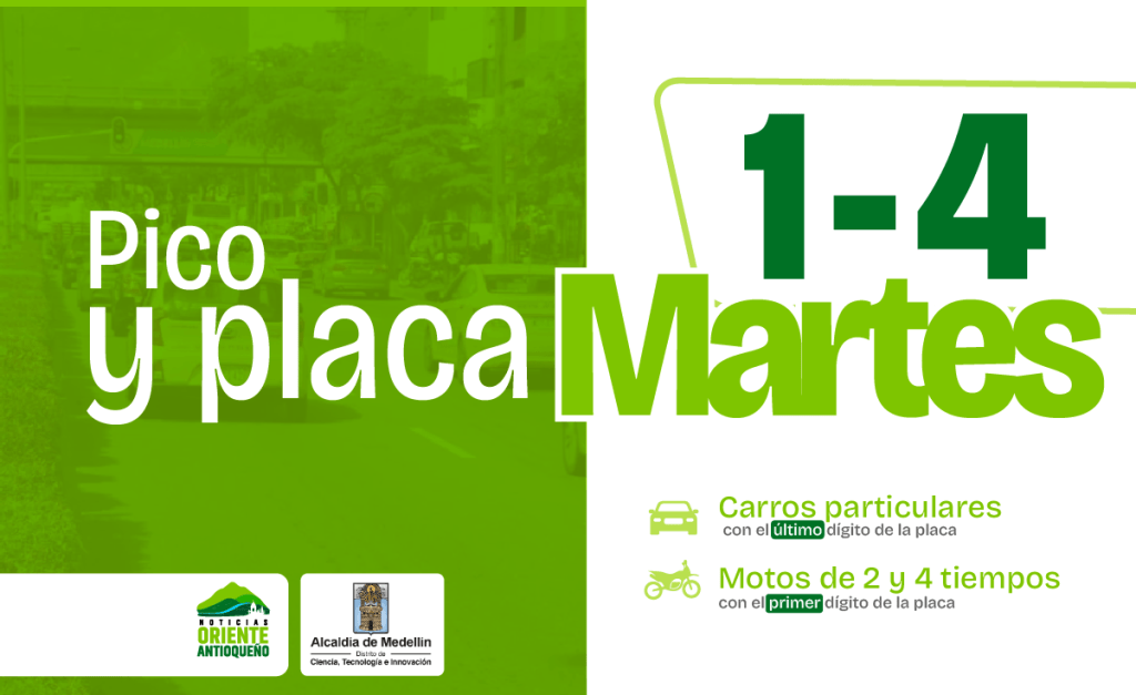 Pico y placa medellin_martes-2026