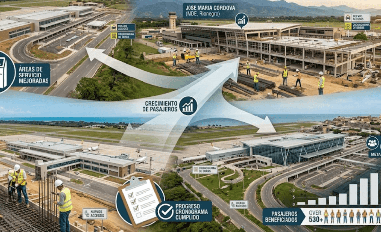 Aeropuertos en Colombia se modernizan: terminal de Rionegro alcanza 24% de avance en sus obras
