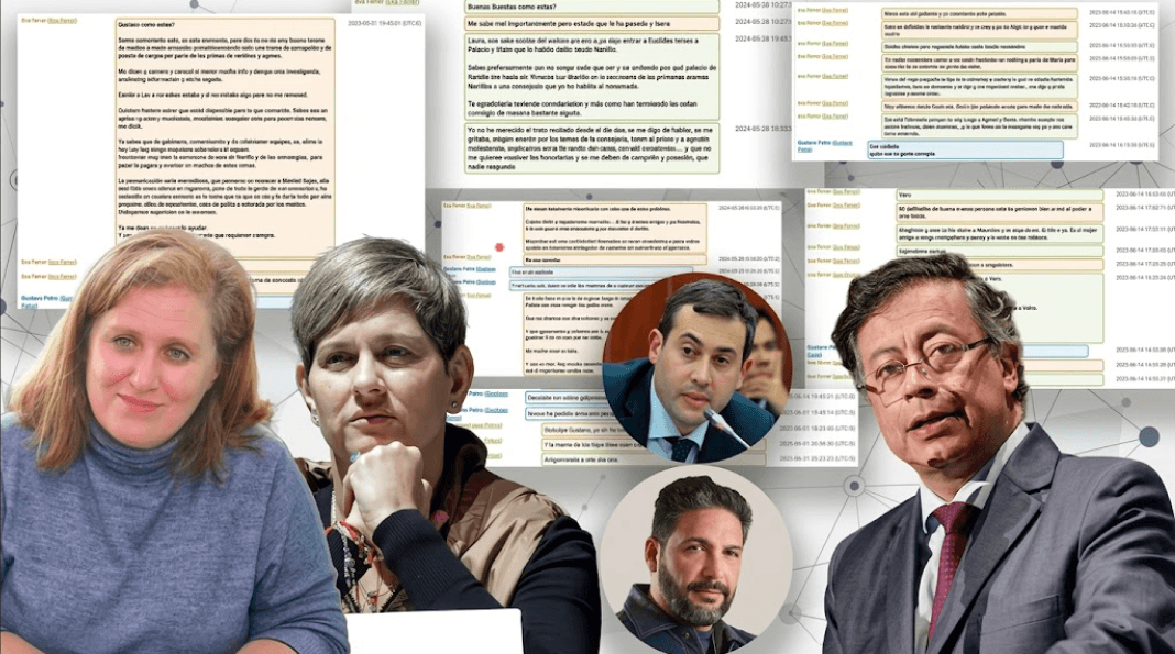 Chats entre Eva Ferrer y Gustavo Petro revelan alertas por presunta corrupción en el anterior gobierno