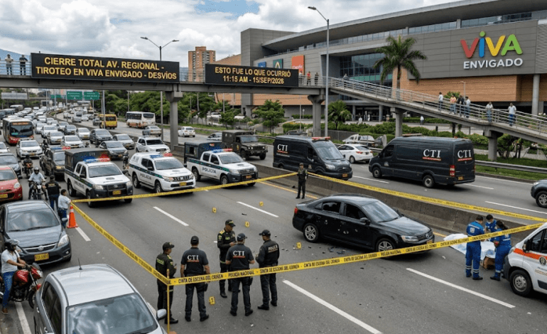 Patrullas de policía acordonando una vía rápida tras un tiroteo