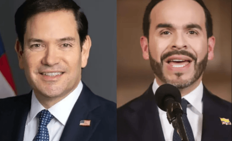 Marco Rubio en rueda de prensa sobre la visita a Colombia